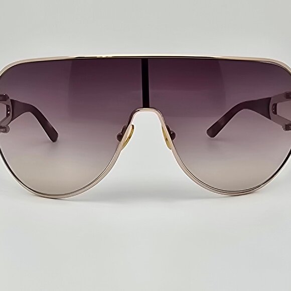 Marc Jacobs MJ106/S Gold Havana Frame Brown Gradient Lens Shield Sunglasses main image 7